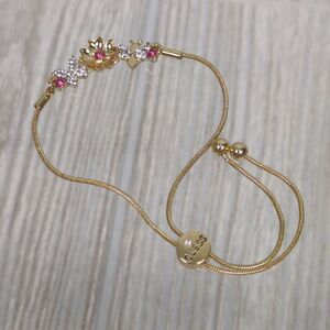 Guess Gold Tone Crystal Butterfly Slider Bracelet Flower Bumble Bee